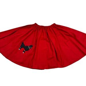 Vintage Hand-made Cotton Full Circle 50's/Car Hop Poodle Skirt One Size